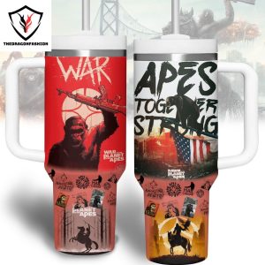 Apes Together Strong Tumbler With Handle And Straw