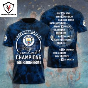 Manchester City Champions 2023-2024 Design 3D T-Shirt