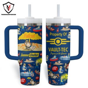 Fallout Summer Shelter Tumbler With Handle And Straw