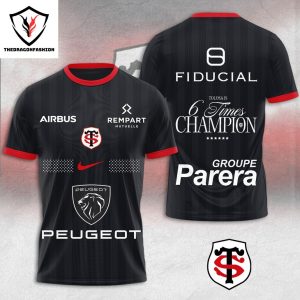 Stade Toulousain 6 Times Champions Design 3D T-Shirt