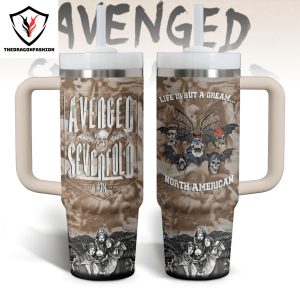 Avenged Sevenfold Life Is ButA Dream Noth American Tumbler With Handle And Straw