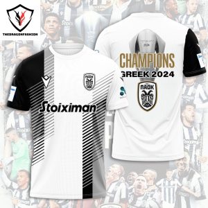 2024 PAOK FC Champions Greek Design 3D T-Shirt