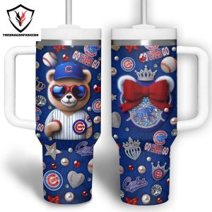 Chicago Cubs Go Cubs Go Tumbler With Handle And Straw