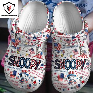 Snoopy Let Freedom Ring Design Crocs