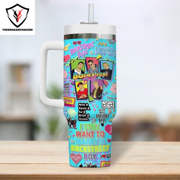 Backstreet Boys I Still Want To Marry A Backstreet Boy Tumbler With Handle And Straw