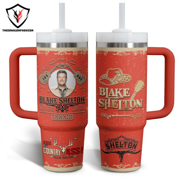 Blake Shelton Country Music Legend Tumbler With Handle And Straw