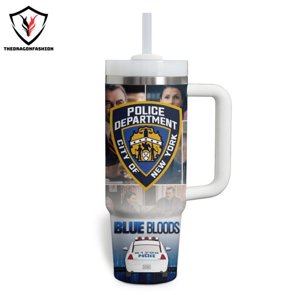 Blue Bloods Police Department City Of New York Tumbler With Handle And Straw