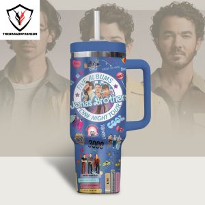 Jonas Brothers You Are The Wings I Need To Fly Away Tumbler With Handle And Straw