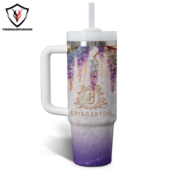 Bridgerton I Get My Tea From Lady Whistledown Tumbler With Handle And Straw