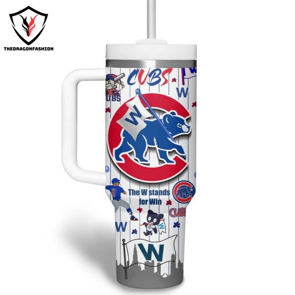 Chicago Cubs Fly The W Tumbler With Handle And Straw