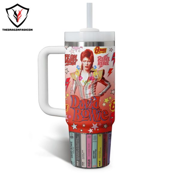 David Bowie There Is A Starman Tumbler With Handle And Straw