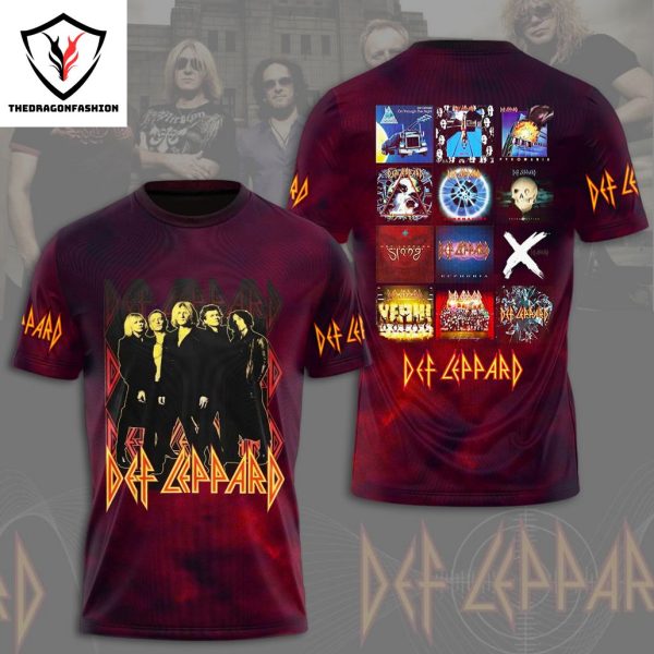 Def Leppard Rock Band Design 3D T-Shirt