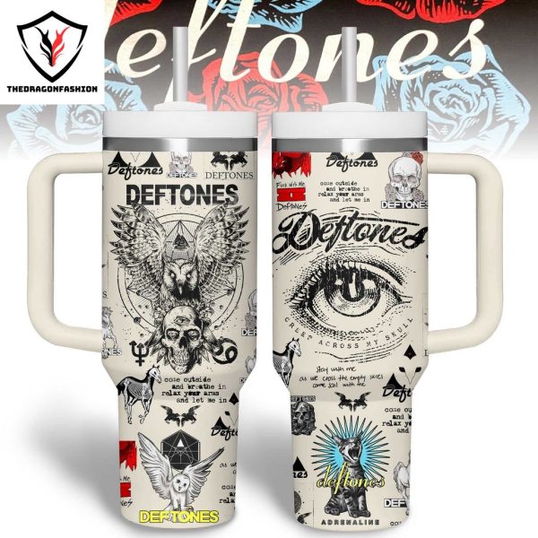 Deftones Tumbler With Handle And Straw