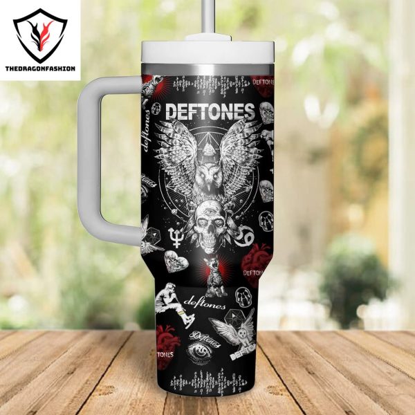 Deftones White Pony Tumbler With Handle And Straw