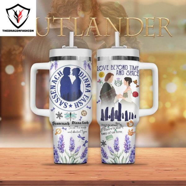 Dinna Fash Sassenach Outlander Tumbler With Handle And Straw