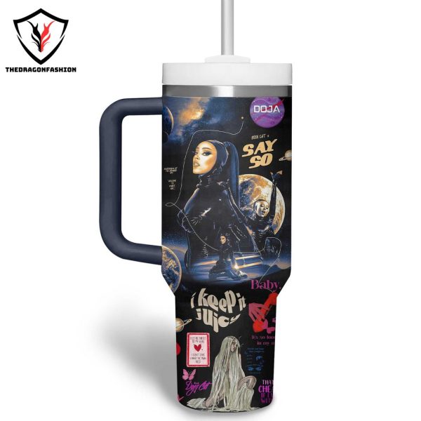 Doja Cat Kiss Me More Tumbler With Handle And Straw