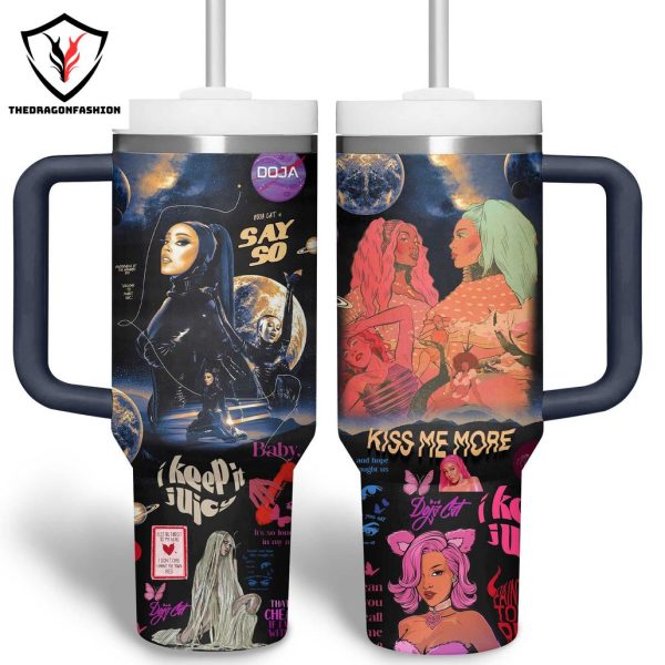 Doja Cat Kiss Me More Tumbler With Handle And Straw