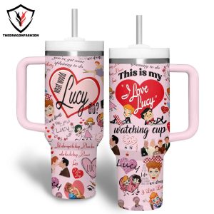 This Is My Watching Cup I Love Lucy Tumbler With Handle And Straw