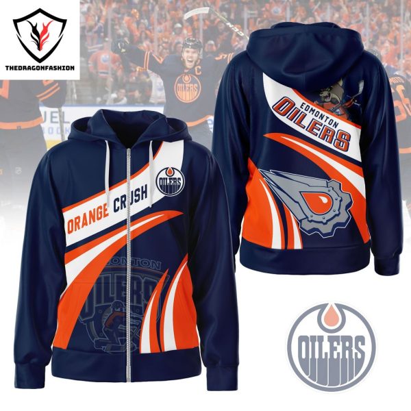 Edmonton Oilers Design Zip Hoodie