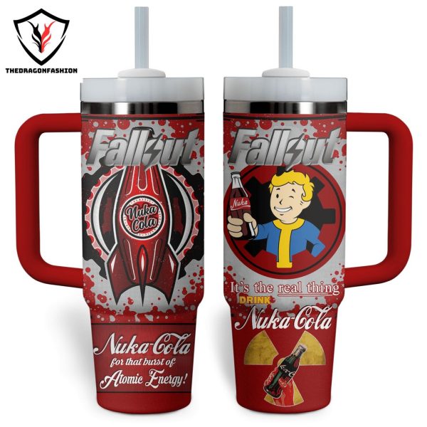 Fallcut Nuka Cola Tumbler With Handle And Straw