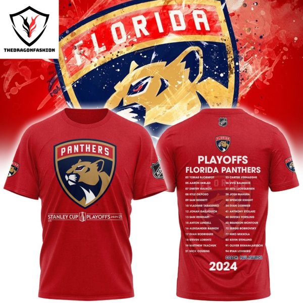 Florida Panthers NHL 2024 Playoffs 3D T-Shirt