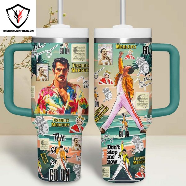 Freddie Mercury Dont Stop Me Now Tumbler With Handle And Straw