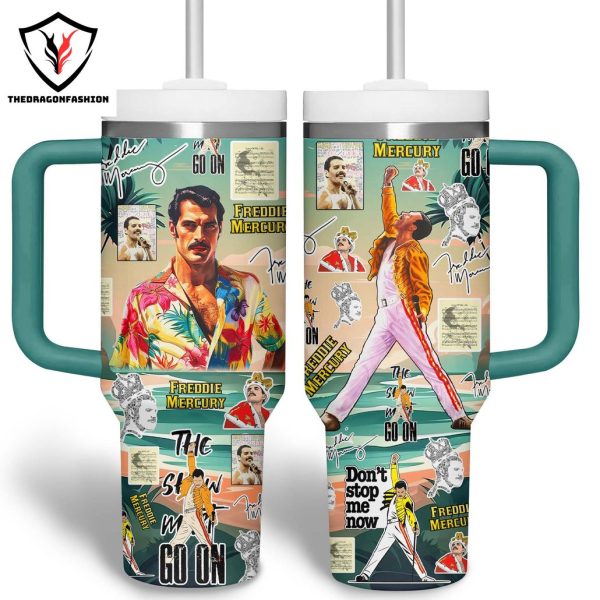 Freddie Mercury Dont Stop Me Now Tumbler With Handle And Straw