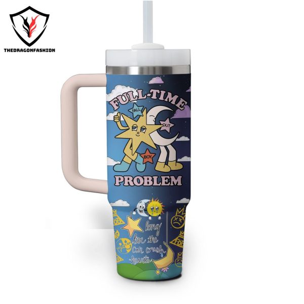 Full-Tome Problem Part-Time Soulmate Fall Out Boy Tumbler With Handle And Straw