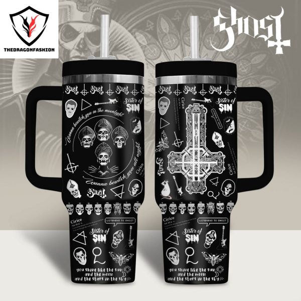Ghost Sister Of Sin Tumbler With Handle And Straw
