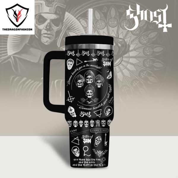 Ghost Sister Of Sin Tumbler With Handle And Straw