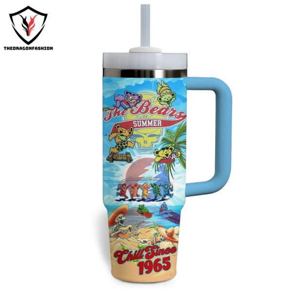 Grateful Dead Summer 2024 Tumbler With Handle And Straw