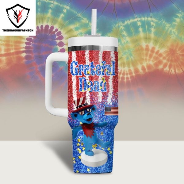 Grateful Dead Tumbler With Handle And Straw