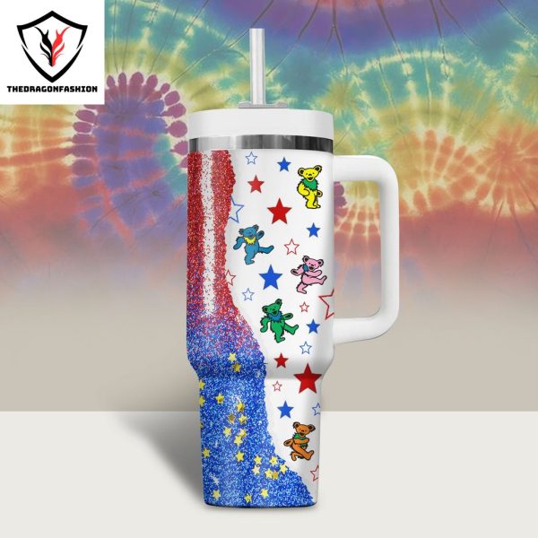 Grateful Dead Tumbler With Handle And Straw