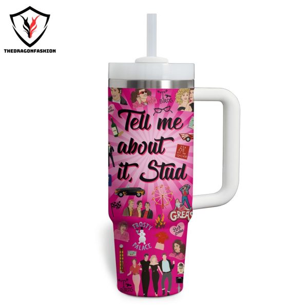 Grease Frosty Palace Pink Ladies Tell Me About It Stud Tumbler With Handle And Straw