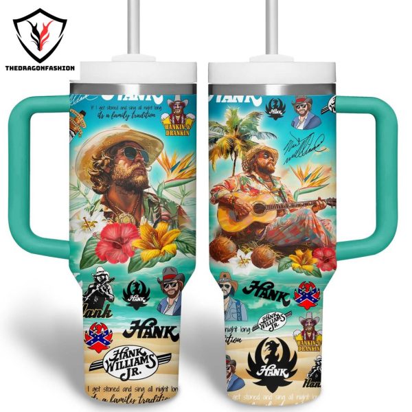 Hank Williams Jr Tumbler With Handle And Straw