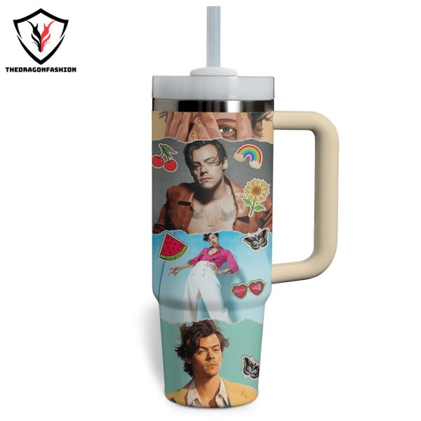 Harry Styles Tumbler With Handle And Straw