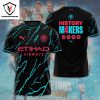 History M4kers Champions 4 In A Row Manchester City Design 3D T-Shirt