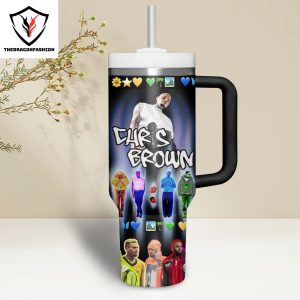 Chris Brown 11 11 Tumbler With Handle And Straw