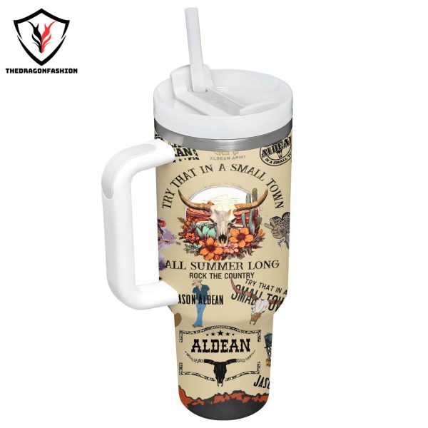 Jason Aldean All Summer Long Rock The Country Tumbler With Handle And Straw