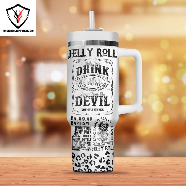 Jelly Roll Weed Smokin Tumbler With Handle And Straw