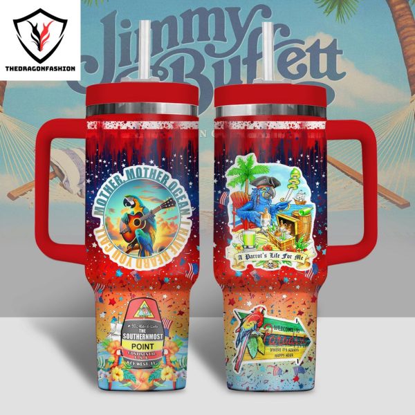 Jimmy Buffett Mother Mother Ocean Tumbler With Handle And Straw