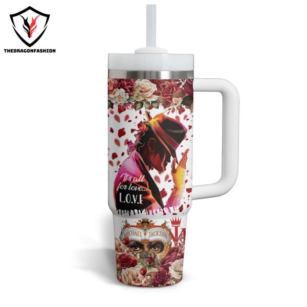 Just A Girl Who Love Michael Jackson Tumbler With Handle And Straw