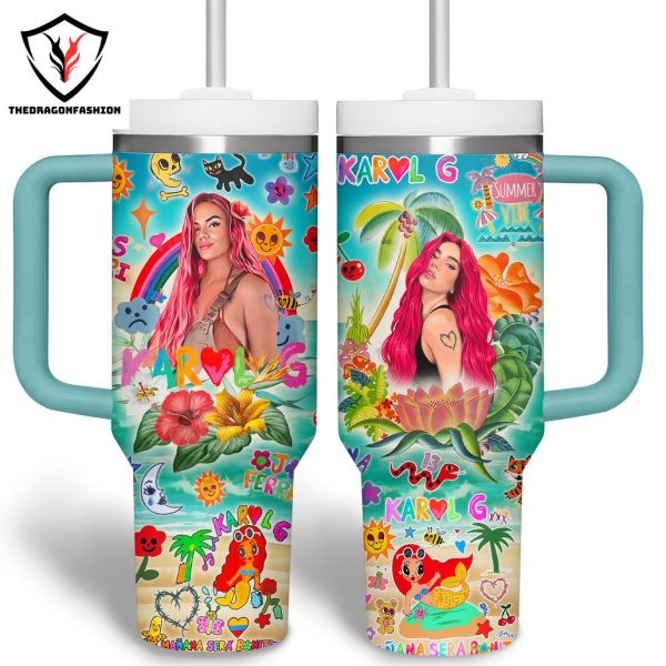 Karol G Summer Tumbler With Handle And Straw