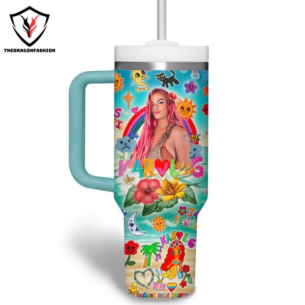 Karol G Summer Tumbler With Handle And Straw