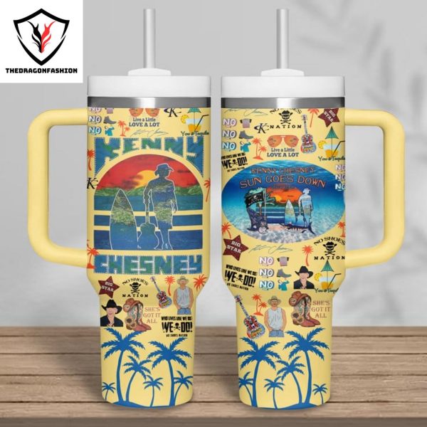 Kenny Chesney Sun Goes Down 2024 Tour Tumbler With Handle And Straw