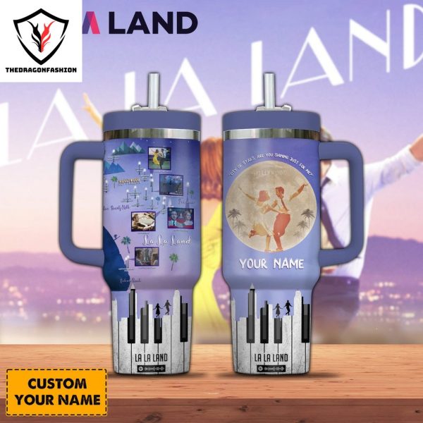 La La Land Personalized Tumbler With Handle And Straw