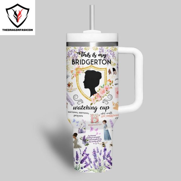 Lady Whistledown Social Club This Is My Bridgerton Watching Cup Tumbler With Handle And Straw