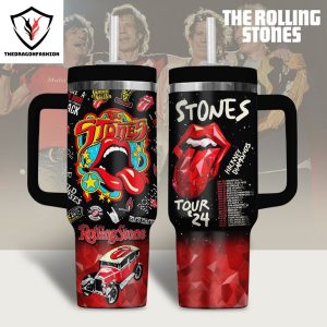 The Rolling Stones Tour 24 Tumbler With Handle And Straw