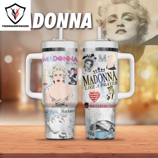 Madonna Like A Prayer Tumbler With Handle And Straw