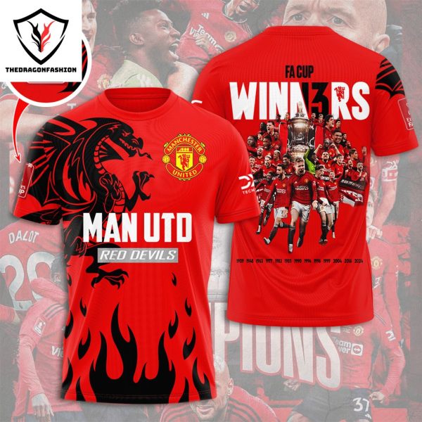 Manchester United FA Cup Winner 3D T-Shirt